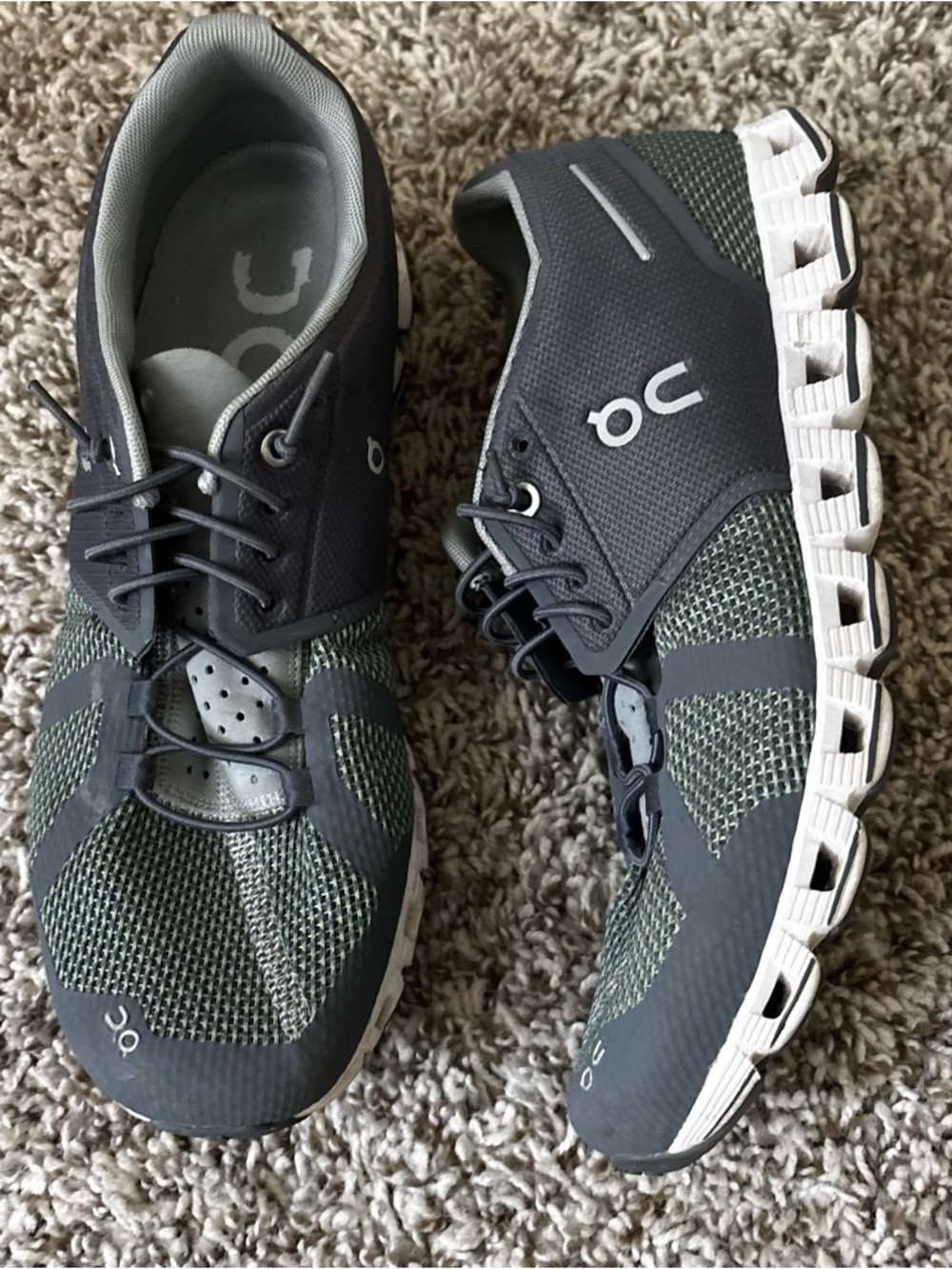 ON Cloudwomen Athletic Sneakers in Gray and Olive